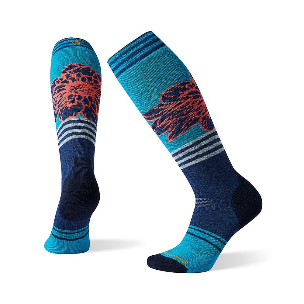 The North Face Socks Womens Australia - The North Face Smartwool Phd Snow Medium Traced Dahlia Patte